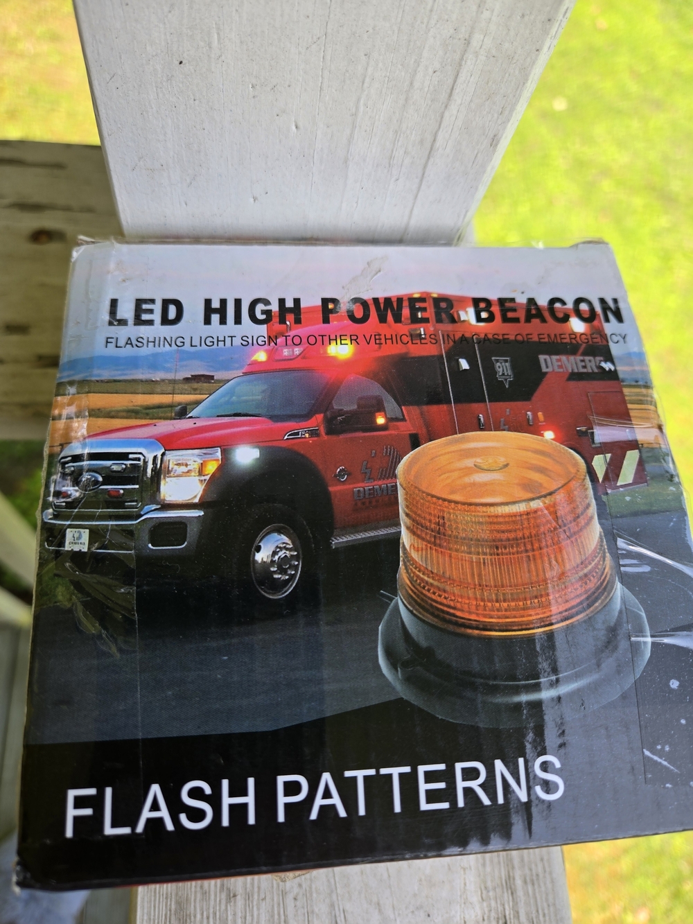 LED High Power Beacon Amber Emergency Vehicle Light